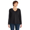 thumbnail image 1 of George Women's V-Neckline Long Sleeve Tee, 1 of 6