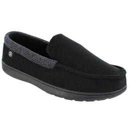 Zedzzz Men's Velour Bootee Slippers - Touch Fastening, Navy Blue, Size 11 US