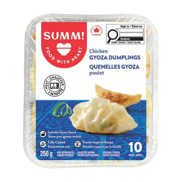 SUMM! Chicken Gyoza Dumplings. 250 grams, 10 pieces (Refrigerated)