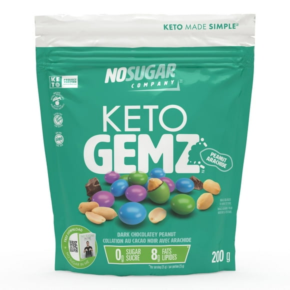 No Sugar Keto Gemz Dark Chocolatey Peanut