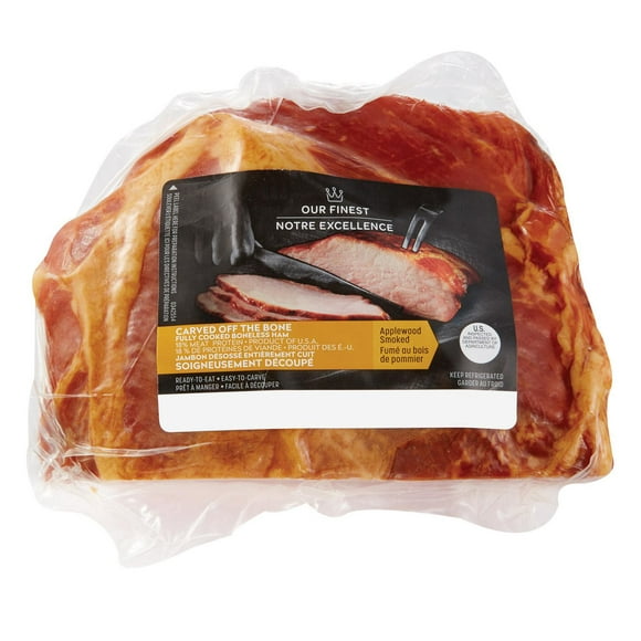 Our Finest Carved Off The Bone Fully Cooked Boneless Ham, 0.997 g - 1.49 kg, 1.00 - 1.49 KG