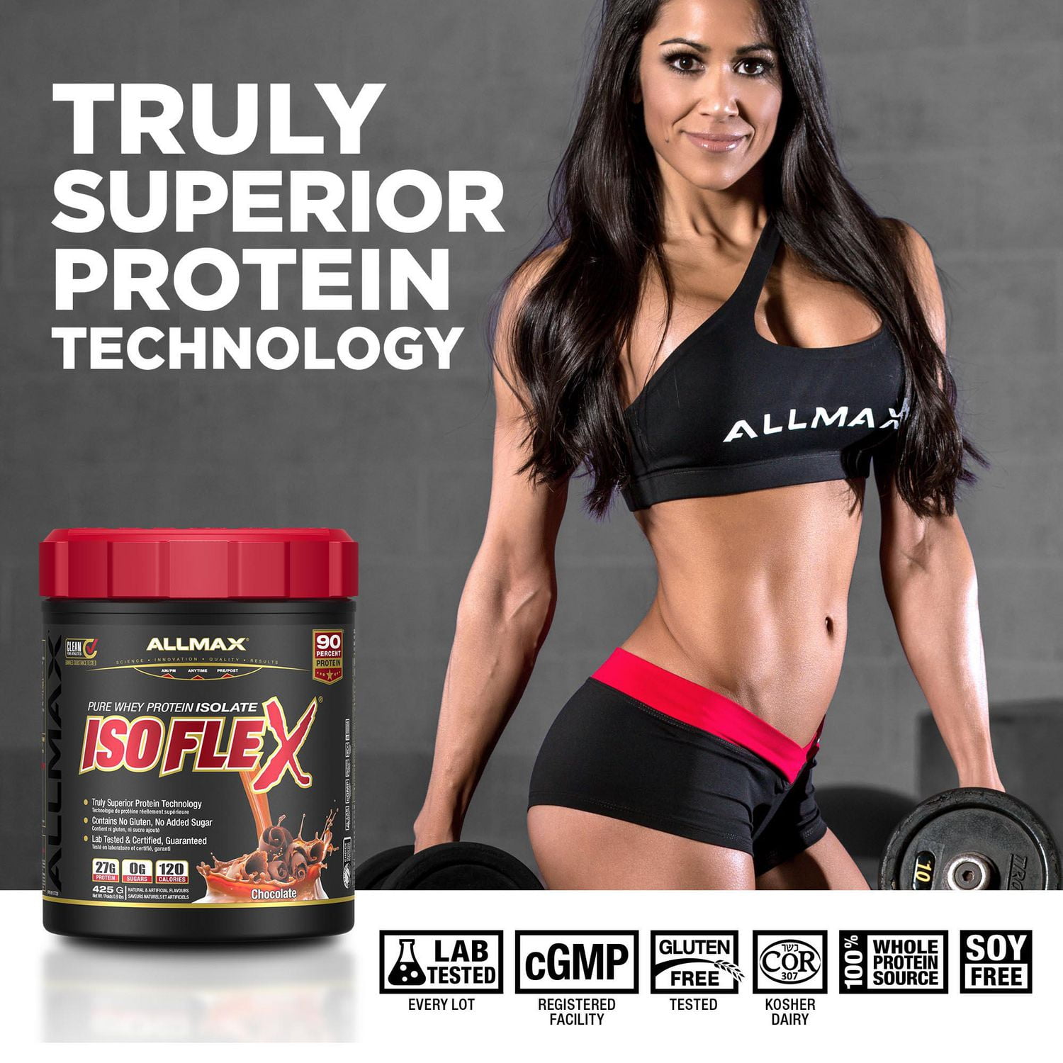 Allmax ISOFLEX Pure Whey Protein Isolate Chocolate Powder