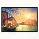 Design Art Majestueux Coucher De Soleil Sur Venise  Sur Toile Encadrée – image 1 sur 3
