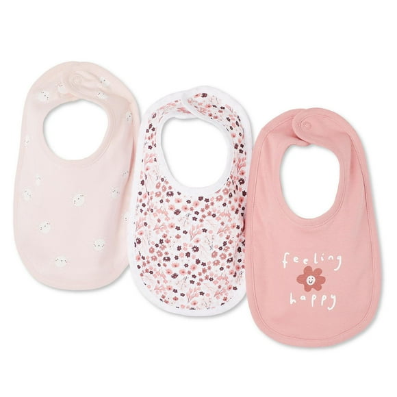 Lot de 3 bavettes George pour bébés filles