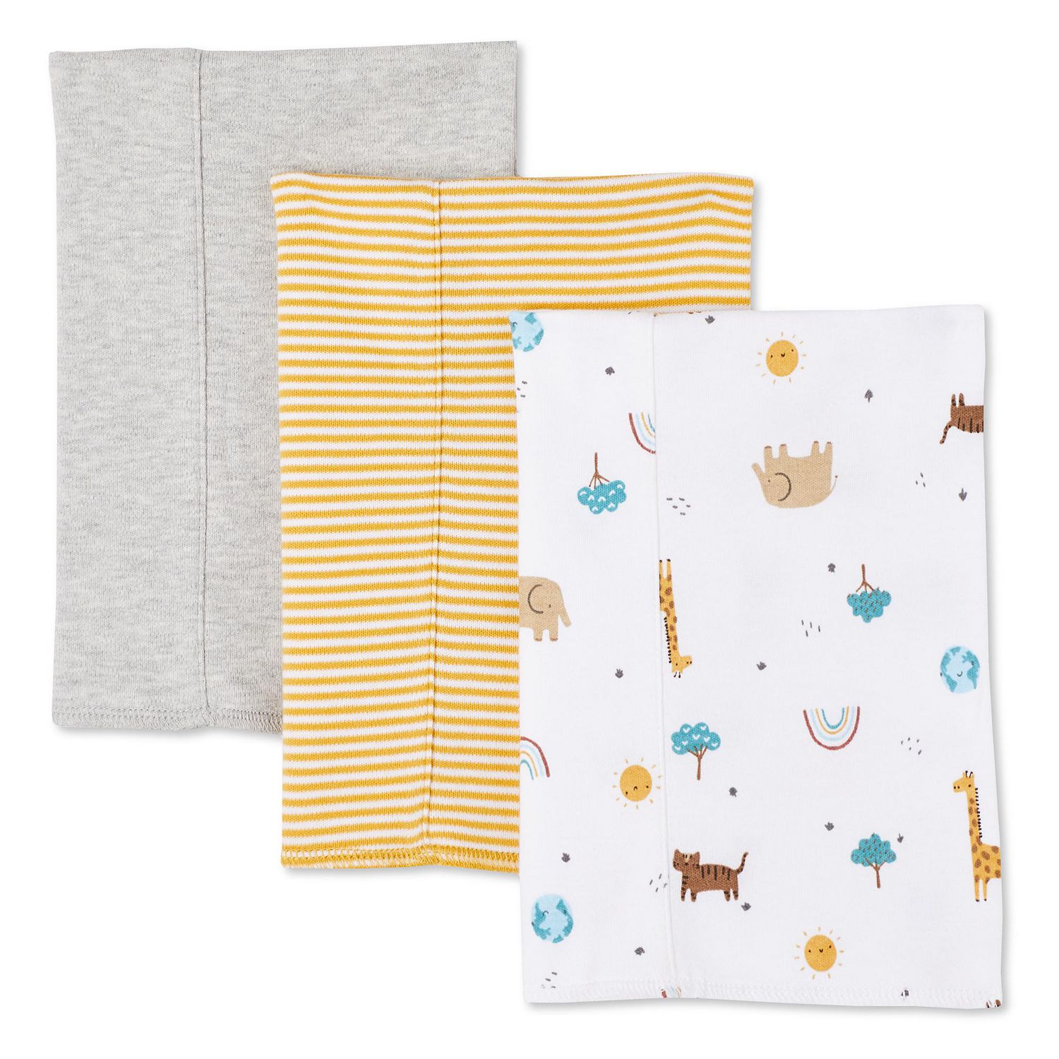 George Infants' Unisex Layette 100% Cotton 3-Pack Burp Cloth
