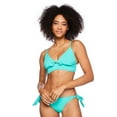 thumbnail image 1 of No Boundaries Women's Front Tie Bikini Top, 1 of 6