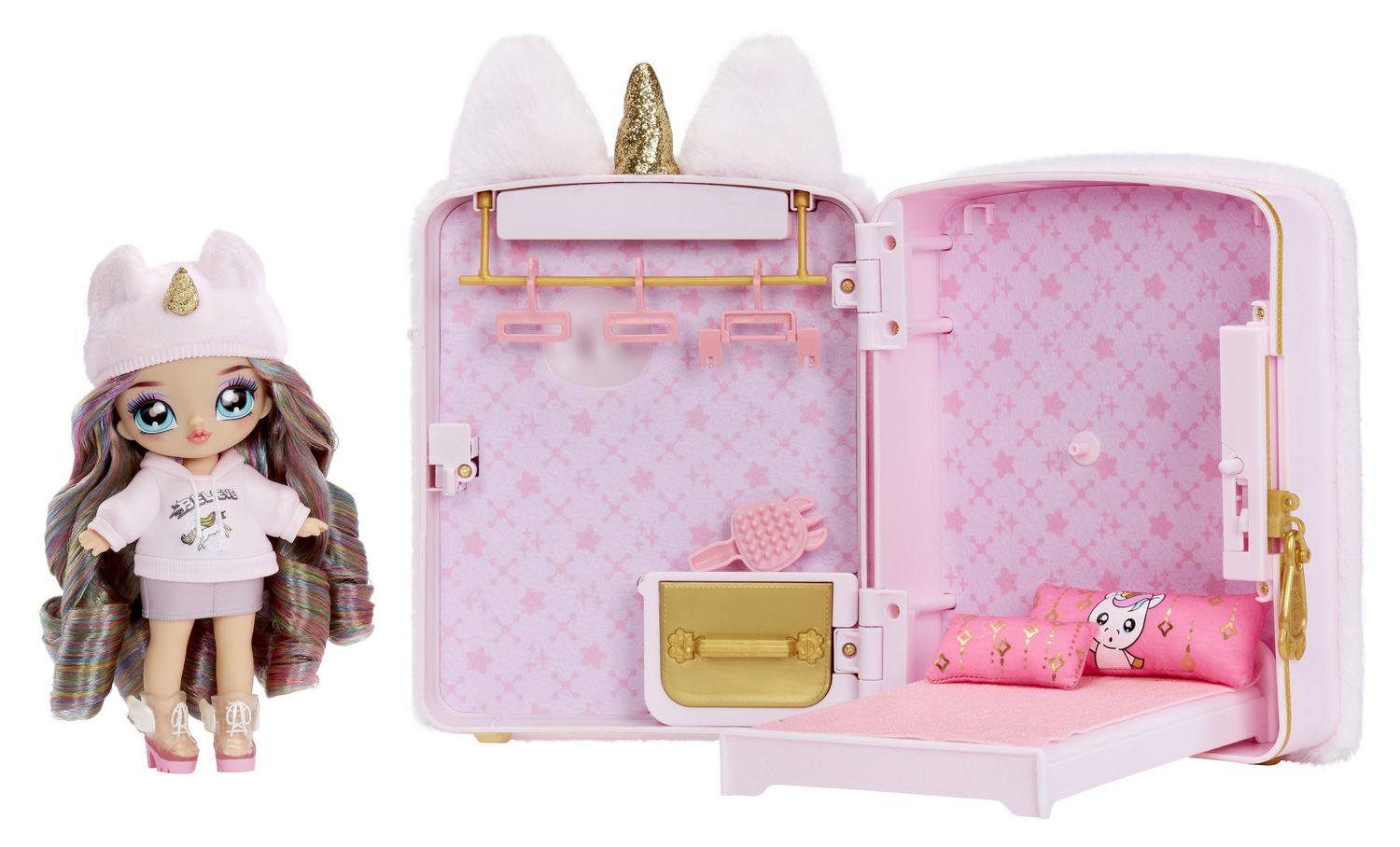 Na! Na! Na! Surprise 3-in-1 Backpack Bedroom Unicorn Playset 