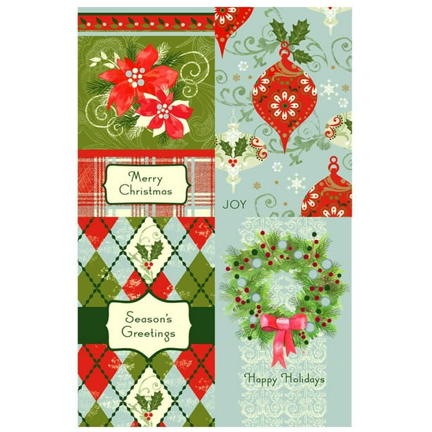 Boîtes de cartes de Noël avec motif en losange traditionnel
