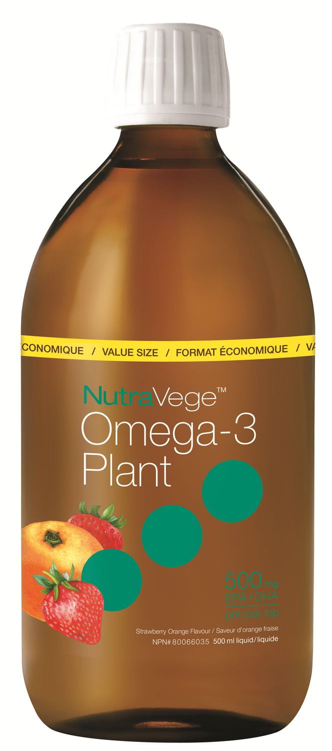 NutraVege Strawberry Orange Omega3 Plant Liquid Walmart Canada