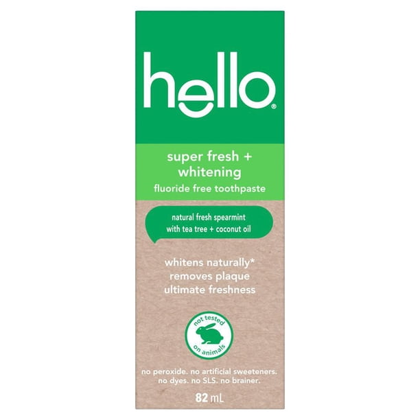 Hello Tooth Hello Vegan Fluoride Toothpaste, Moisturizing Hemp Seed Oil + Coconut ...