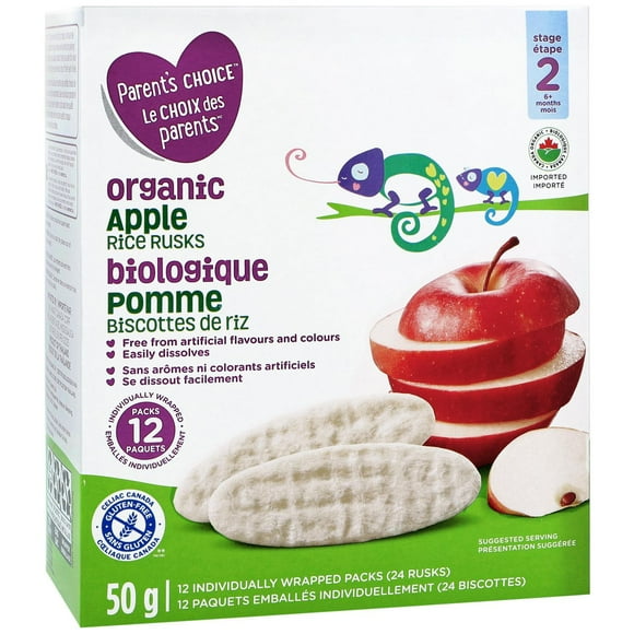 Biscottes de riz biologiques saveur pomme Le choix des parents