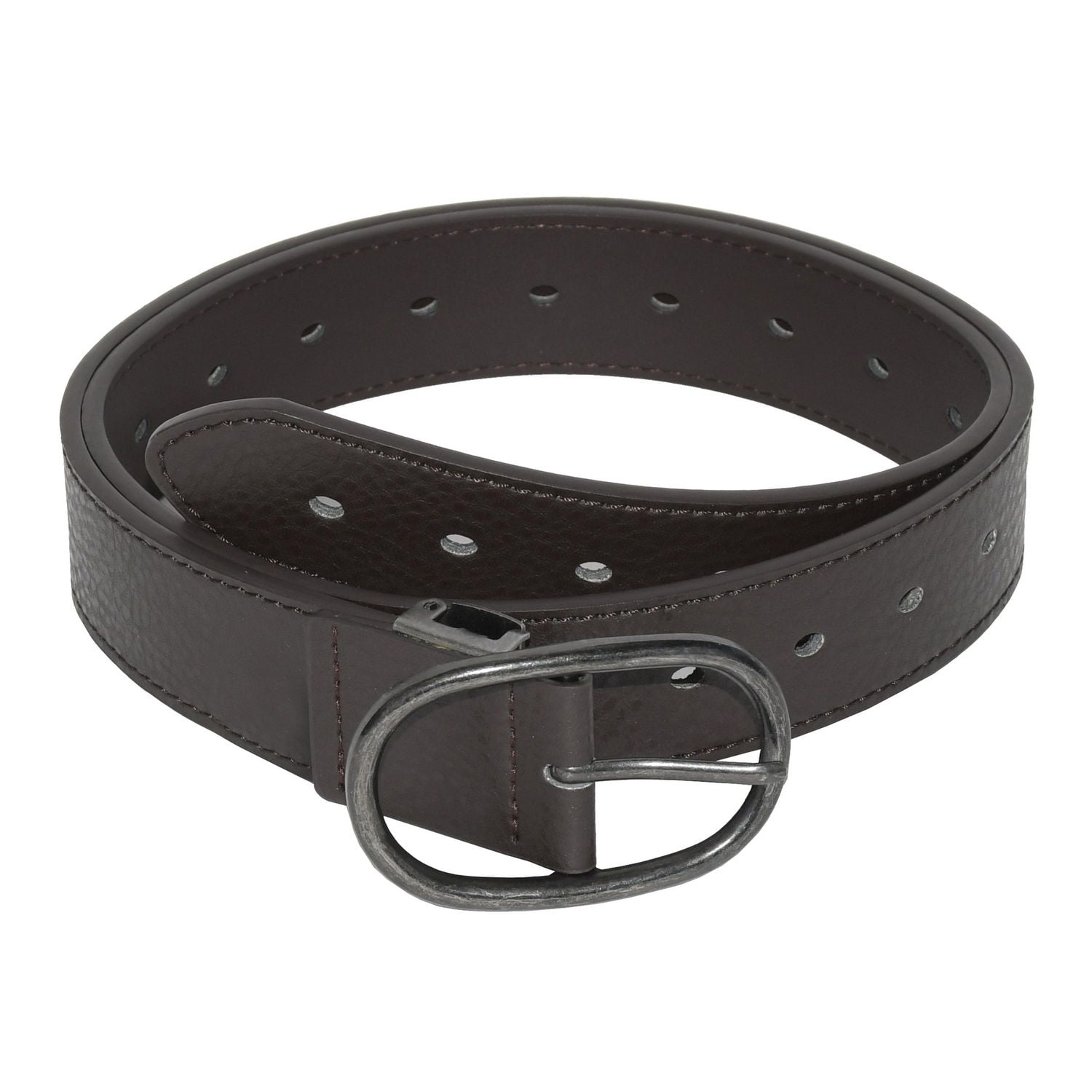 NICCI TEXTURED FINISH BELT WITH OVAL BUCKLE