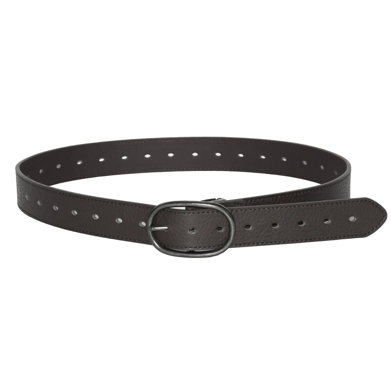 NICCI TEXTURED FINISH BELT WITH OVAL BUCKLE