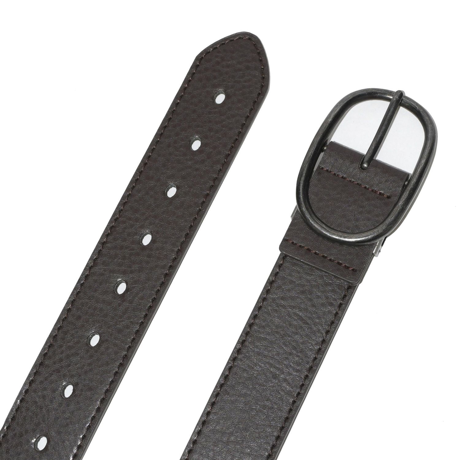NICCI TEXTURED FINISH BELT WITH OVAL BUCKLE