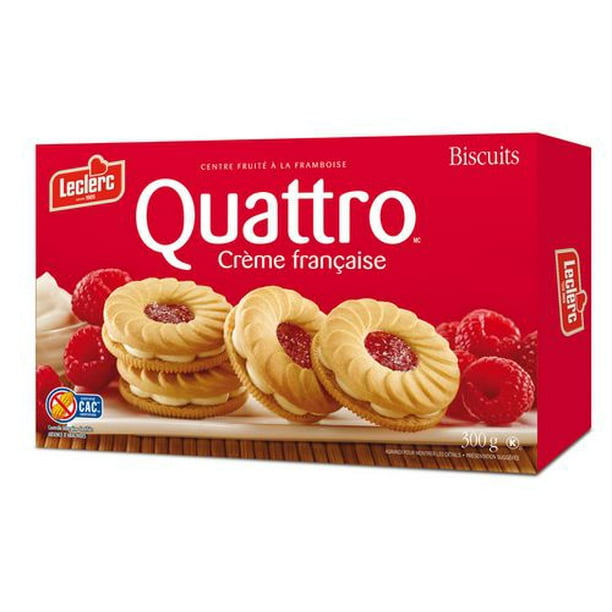 Biscuits à la crème française Quattro de Leclerc