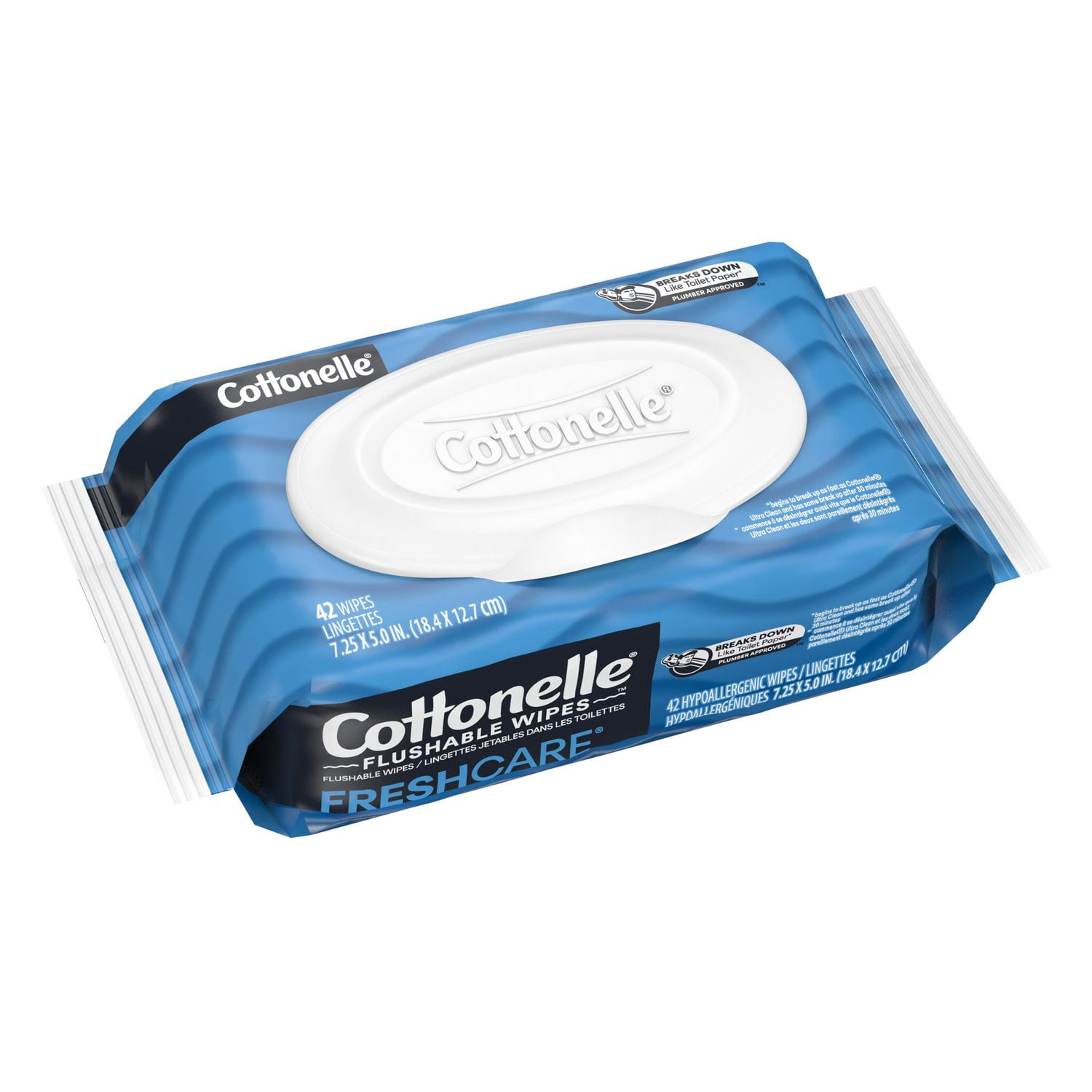 Cottonelle Fresh Care Flushable Wipes RFT 42 Cottonelle Fresh Care Flushable Wipes Adult Wet Wipes 1 Flip Top Pack 42 Wipes per Pack