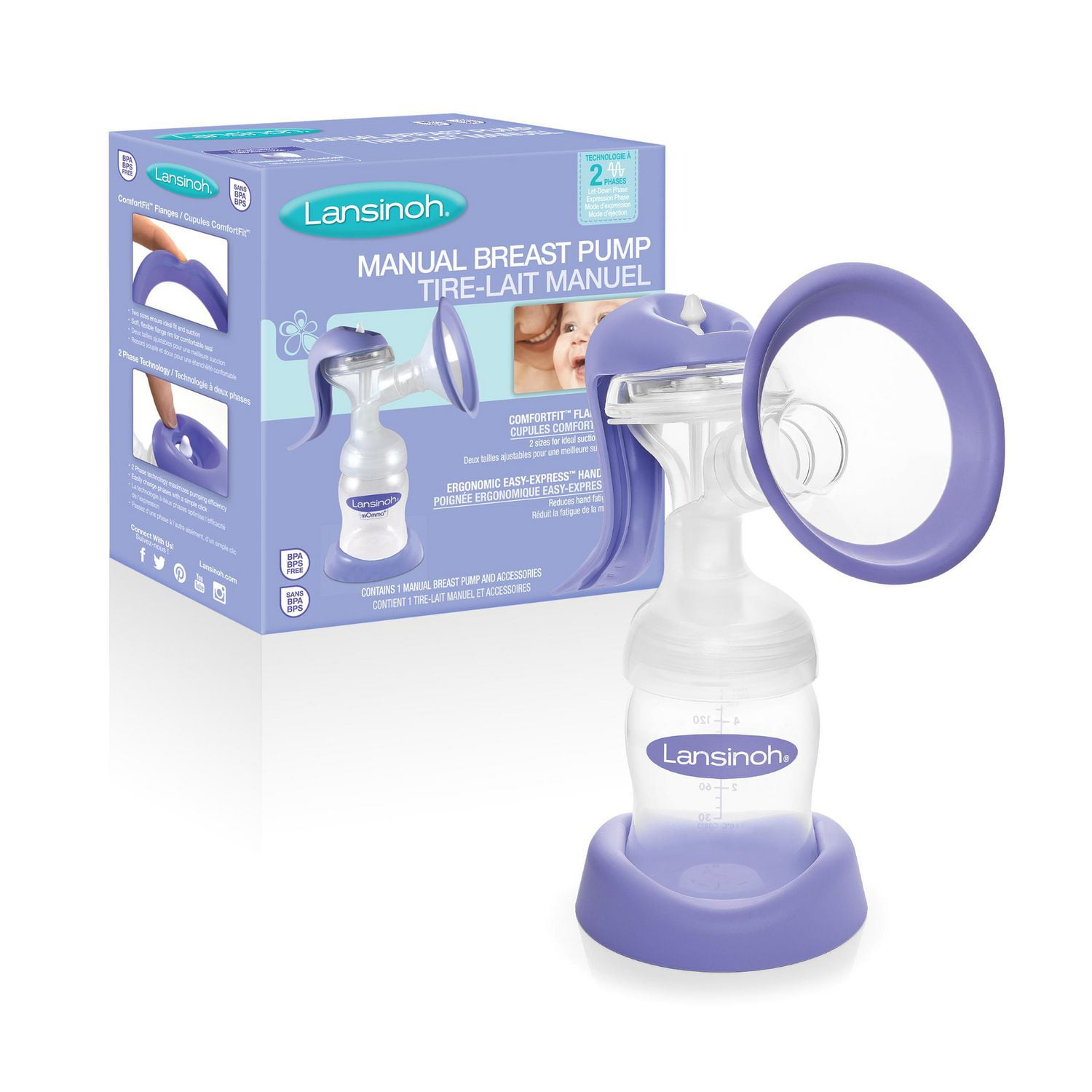Lansinoh Manual Breast Pump, Hand Pump for Breastfeeding Walmart Canada