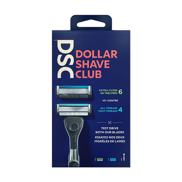 Dollar Shave Club 1x6Blade vs 1x4Blade Razor Starter Set, 6 vs 4