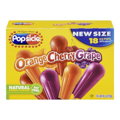 Orange, Cherry & Grape Ice Pops