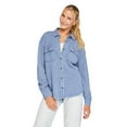 thumbnail image 1 of No Boundaries Women's Waffle Shacket, 1 of 6
