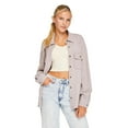 thumbnail image 1 of No Boundaries Women's Waffle Shacket, 1 of 1