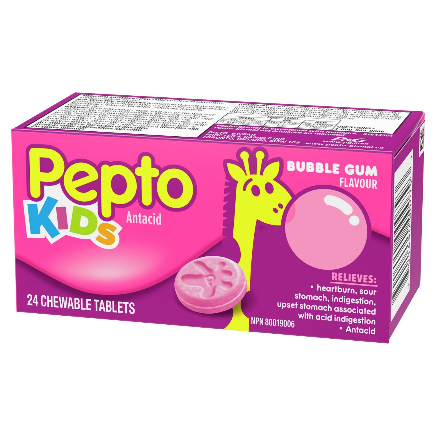 Comprimés À Croquer Pepto Kid's Saveur Gomme À Bulles Pour Brûlures  D'estomac, Indigestion Acide, Aigreur D'estomac Et Malaises Gastriques |  Walmart Canada