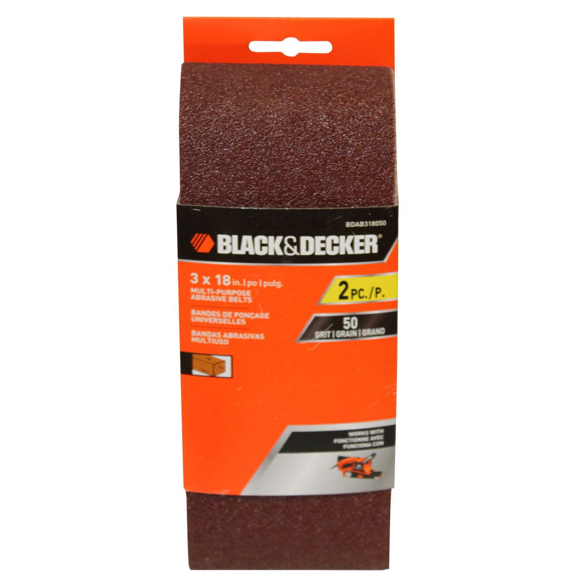 3" x 18" MultiPurpose 50Grit Abrasive Belts (2Pack) Walmart Canada