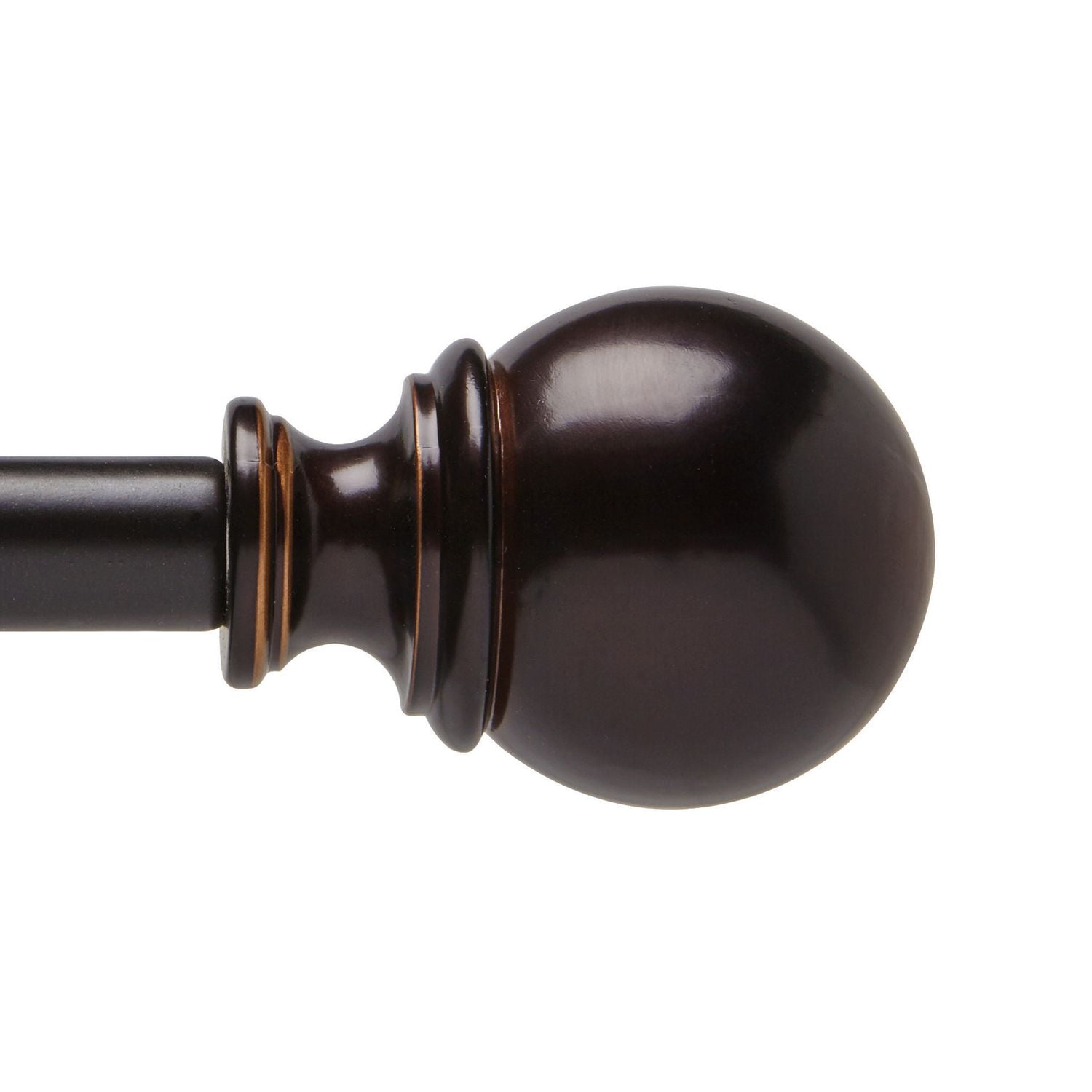 Hometrends Rope Ball 5 8 Drapery Rod Set 48 84 Bronze Walmart