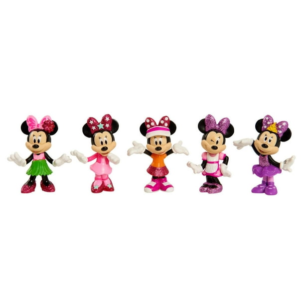 Minnie, 2 figurines articulées 7,5 cm avec accessoires, Thème