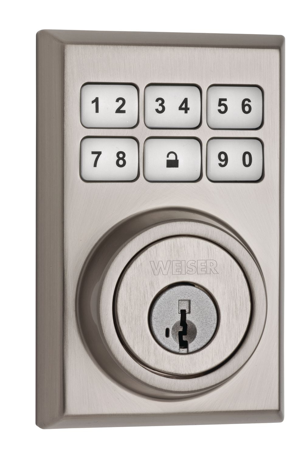 Weiser SmartCode Keyless Entry Keypad Deadbolt, Satin Nickel | Walmart ...