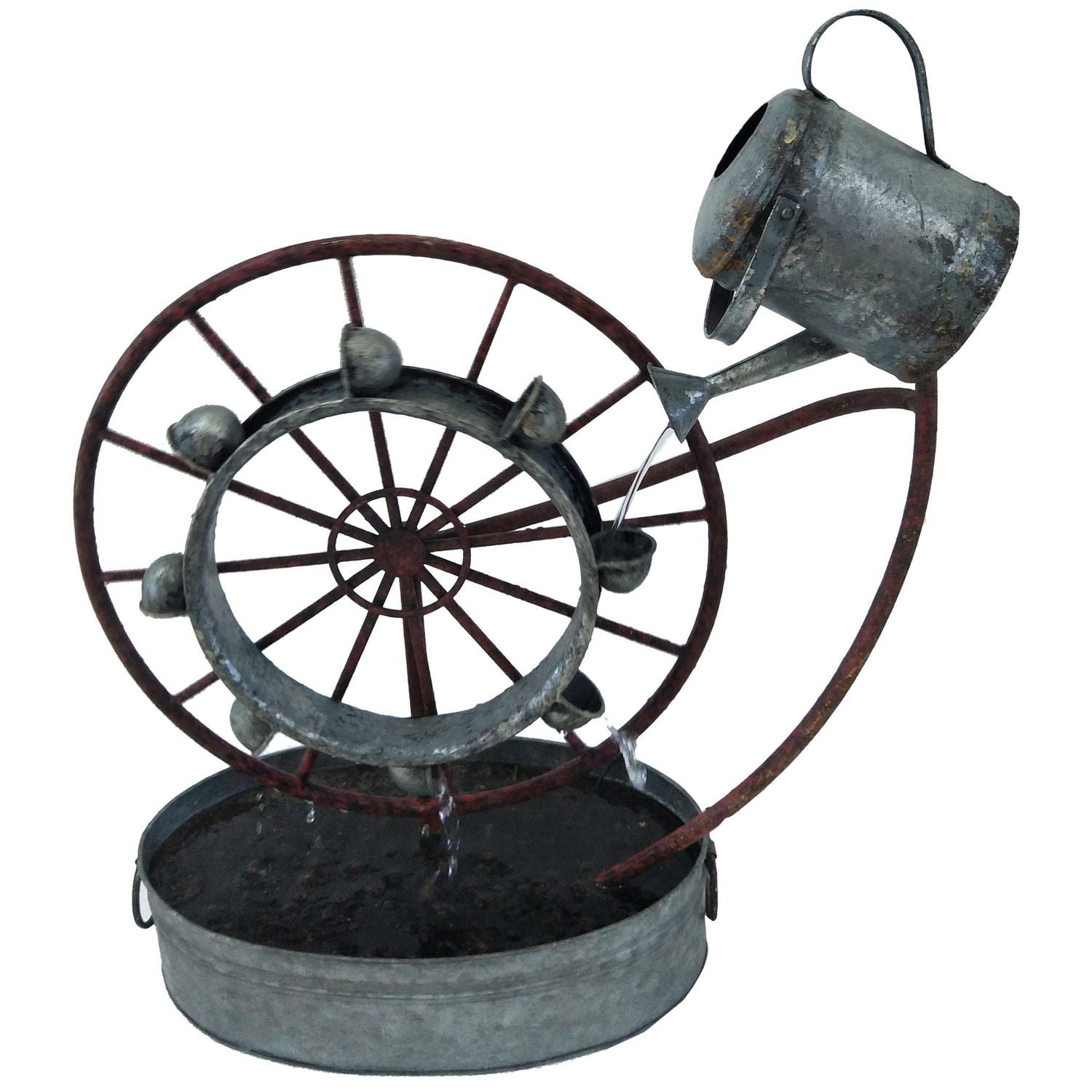 Angelo Décor 24-inch Sprinkling Wheel Fountain Includes Energy 