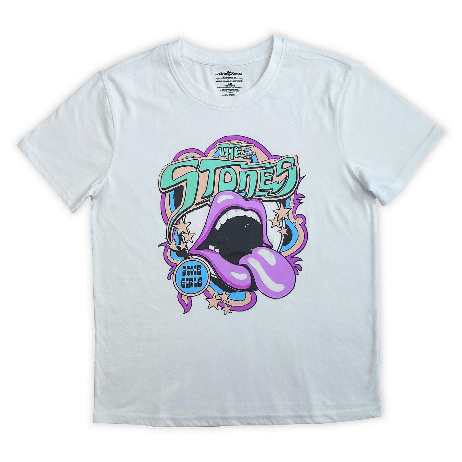 Rolling Stones Ladie's short sleeve tee shirt., Sizes XS to XL