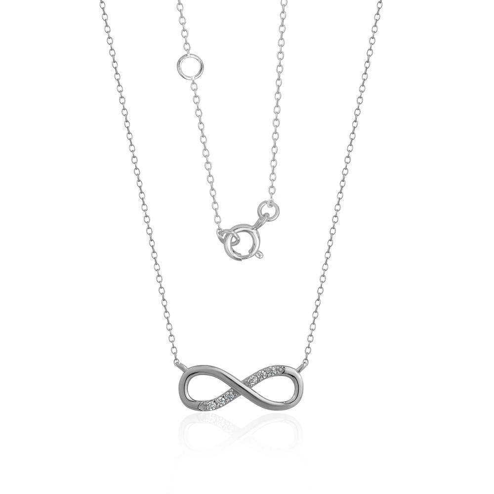 Luxury Designs Inspirational Sterling Silver Infinity Necklace