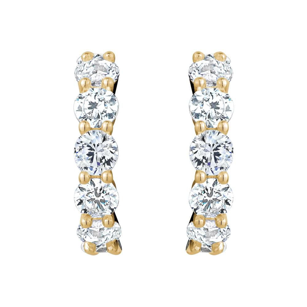 Créoles plaquées or avec zircon cubique Luxury Designs