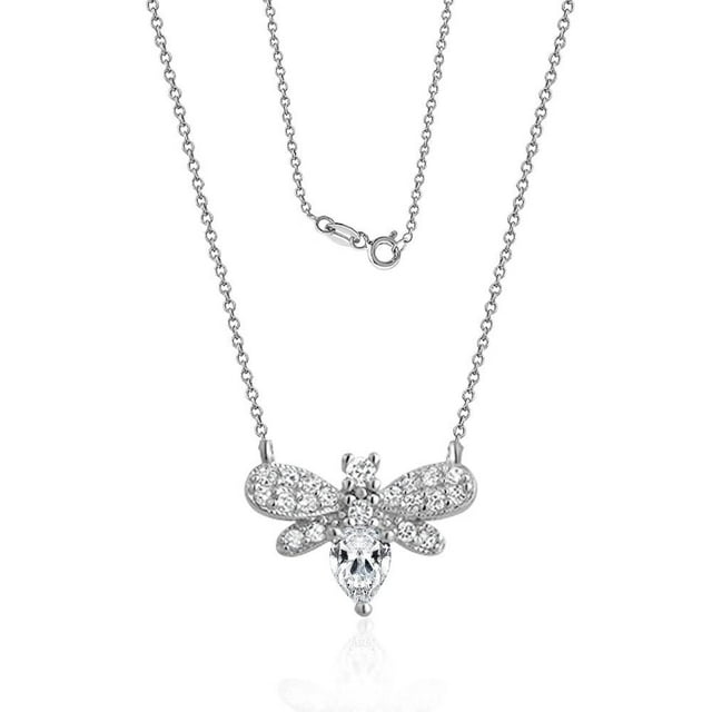 Luxury Designs Sterling Silver Bee Cubic Zirconia Set