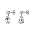 thumbnail image 2 of Luxury Designs Sterling Silver Cubic Zirconia Pear Drop Earrings, 2 of 2