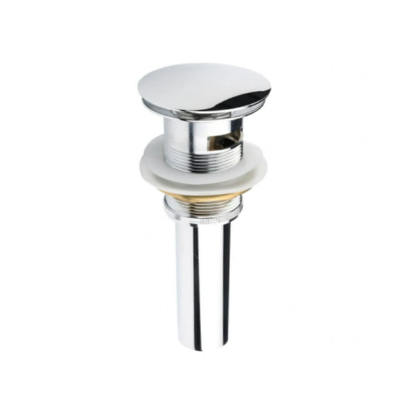 DROP Bath and Kitchen DR091044 Chrome Pop-Up Bathroom Sink Drain with Overflow