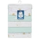 Paquet de 5 couvertures pour bébé de Gerber® Princesse Bleu – image 5 sur 5