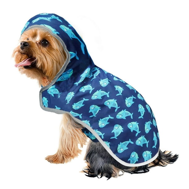 Vêtements pour chiens Fetchwear : Imperméable Requin, Taille XS-XL Imperméable pour chien résistant à l'eau