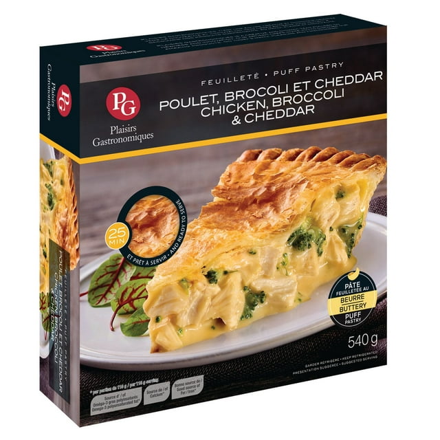 Feuilleté au poulet, brocoli et cheddar Plaisirs Gastronomiques