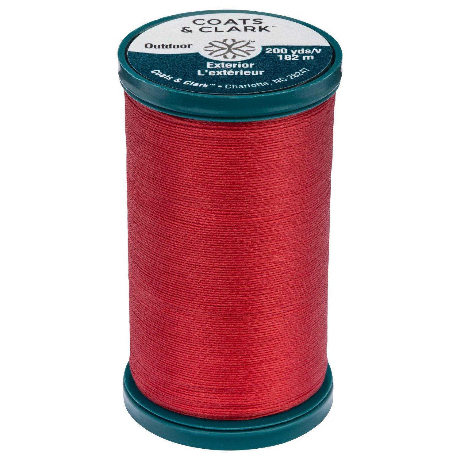 Coats & Clark Outdoor Thread 200Yds Red Cherry, Ideal for outdoor projects.  