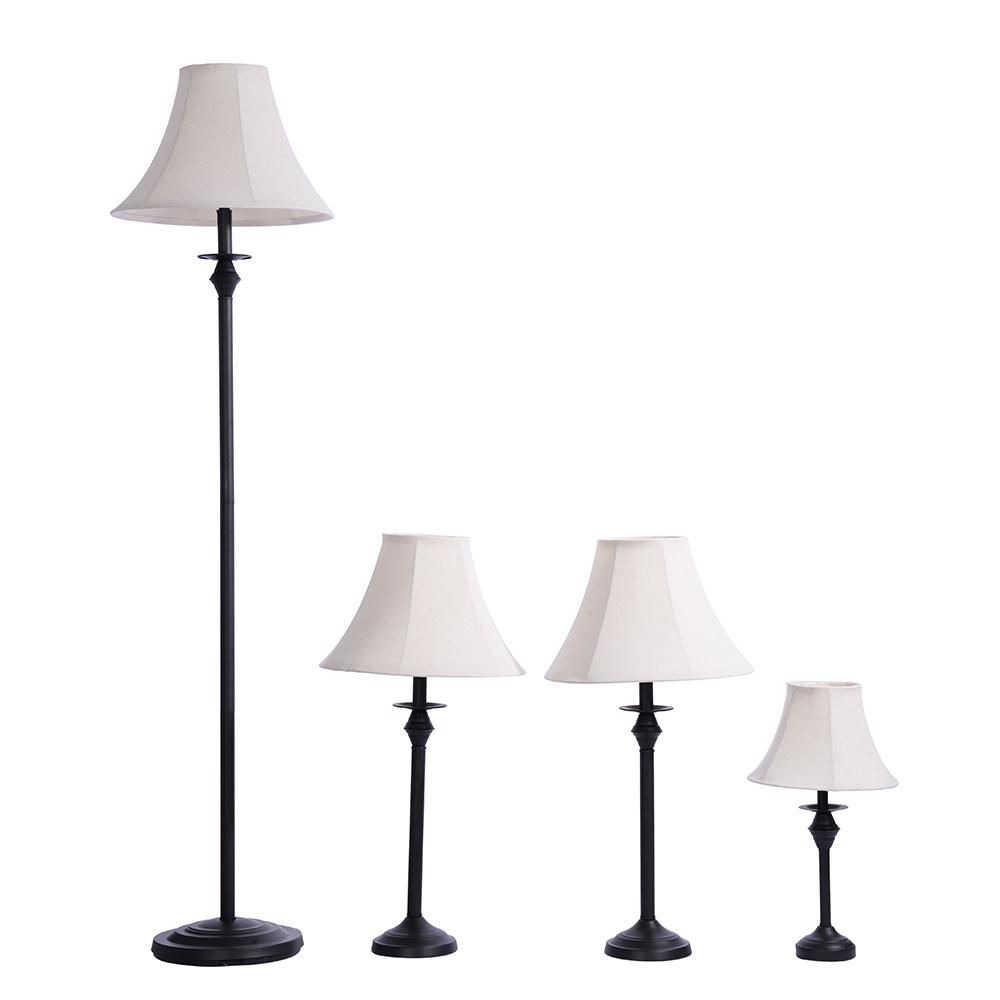 Hometrends 4 Piece Lamp Set, Floor And Table Lamp Sets Canada