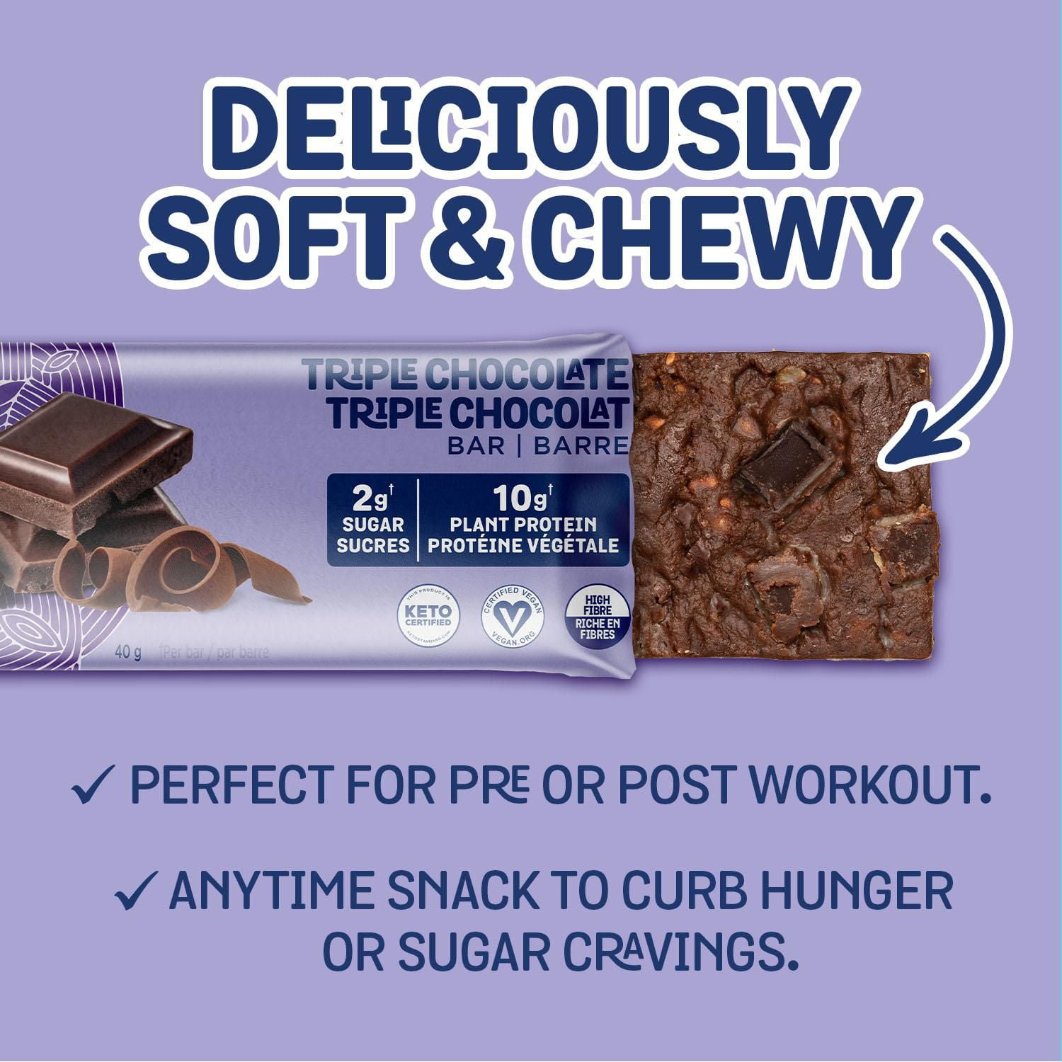 Hungry Buddha Triple Chocolate Bar | 40g, HB Vegan Protein Bar