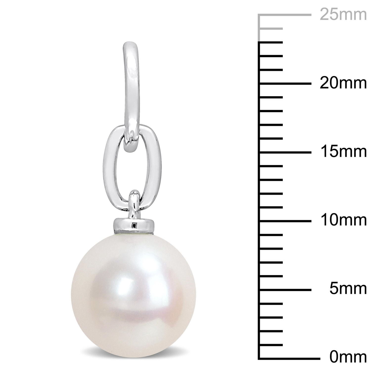 Boucles d'oreilles lien Miabella en argent sterling avec perle culture d'eau douce