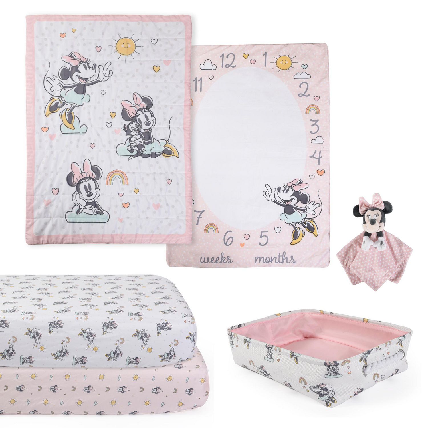 Baby minnie crib bedding set hotsell