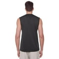 thumbnail image 3 of Dark Black Men's Performance Muscle Tank top, 3 of 6