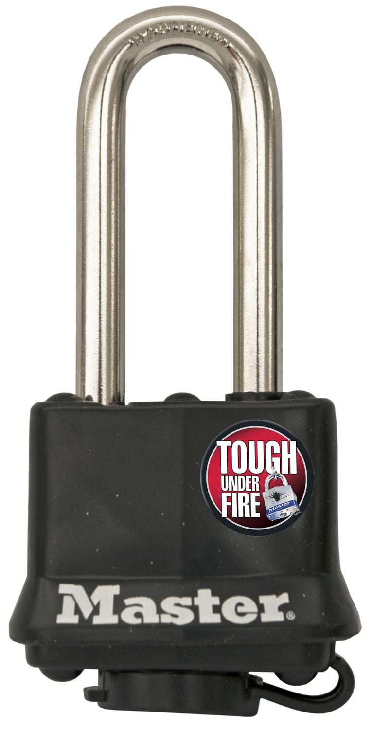 Master Lock 19/16” Covered Laminated Steel Padlock 2” Shackle