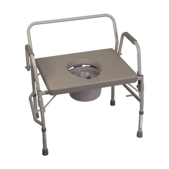 Duro-Med Commode Chair, Heavy-Duty Steel Commode Toilet Chair, Toilet Safety Frame