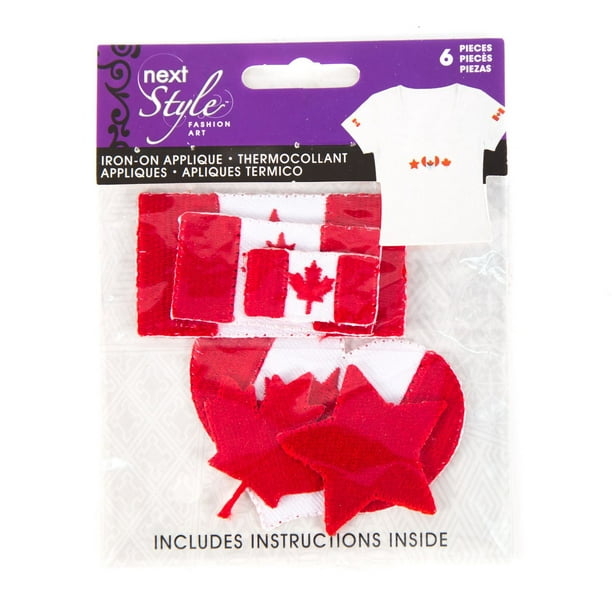Ensemble d’appliques à repasser drapeau canadien et des feuilles d’érable de Next Style