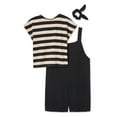 thumbnail image 2 of Btween Girls' Knit Shortall 3-Piece Set, 2 of 2